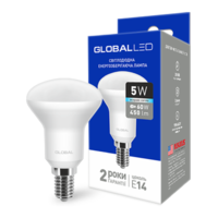 светодиодная LED лампа GLOBAL R50 5W яркий свет 220V E14 от MAXUS (1-GBL-154) (NEW)