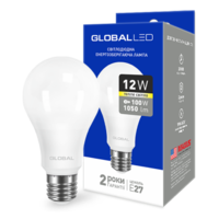 светодиодная LED лампа GLOBAL A60 12W мягкий свет 220V E27 AL (1-GBL-165)(от MAXUS NEW)