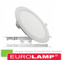 Врезной светодиодный светильник EUROLAMP 18 Вт. (круглый)