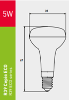 светодиодная лампа EUROLAMP LED Лампа ЕКО R39 5W E14 3000K LED-R39-05142(D)