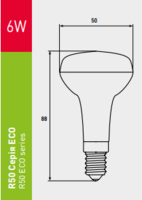 светодиодная лампочка EUROLAMP LED серии ЕКО R50 6W E14 3000K LED-R50-06142(D)