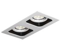 Врезной светодиодный светильник MISTIC DOUBLE QUAD QR111 MATT WHITE/BLACK 50W MSTC - 05355511